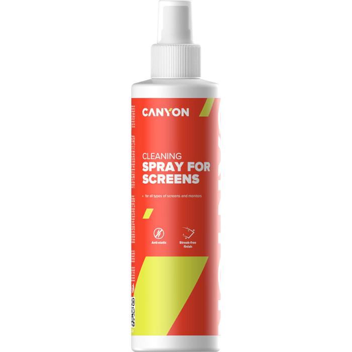 Спрей очищуючий для LCD/LED екранів CANYON Cleaning Spray for Screens 250мл (CNE-CCL21-H)