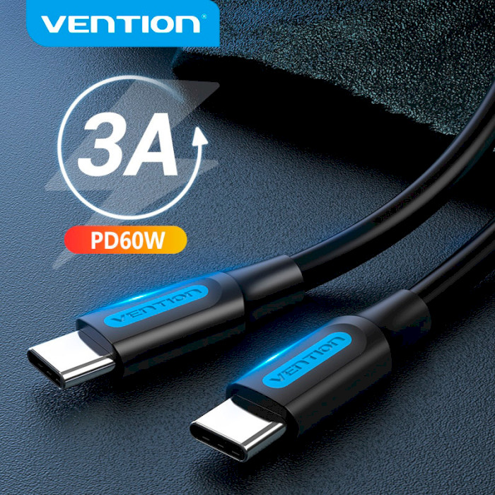 Кабель VENTION USB-C to USB-C 2.0 1м Black (COSBF)