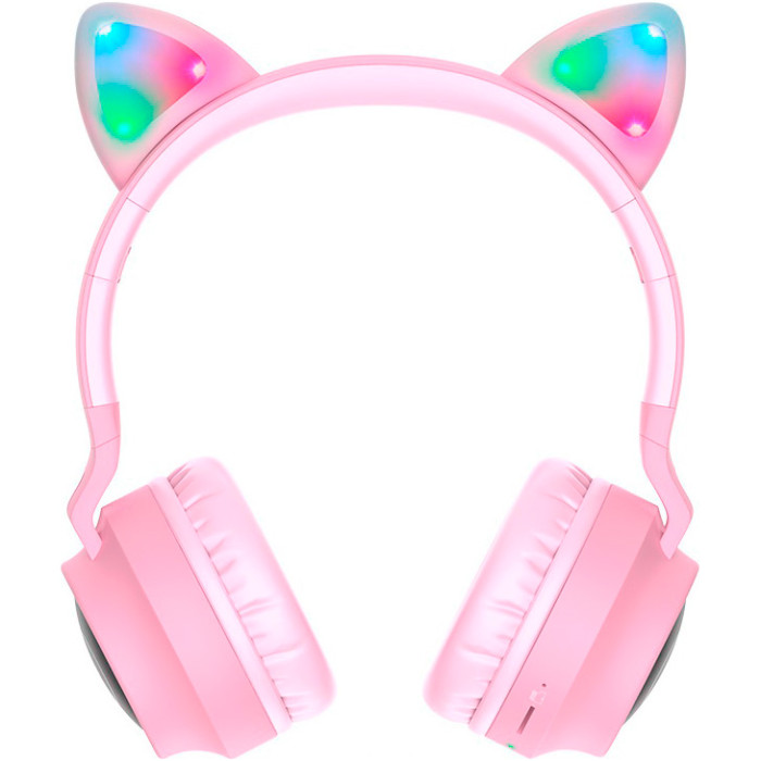 Навушники HOCO W27 Cat Ear Pink