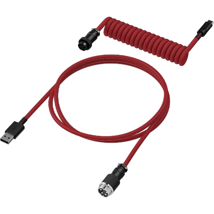 Кабель для игровой клавиатуры HYPERX Coiled Cable Red 1.37m (6J677AA)