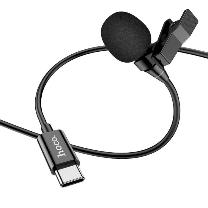 Мікрофон-петличка HOCO L14 for Type-C Black