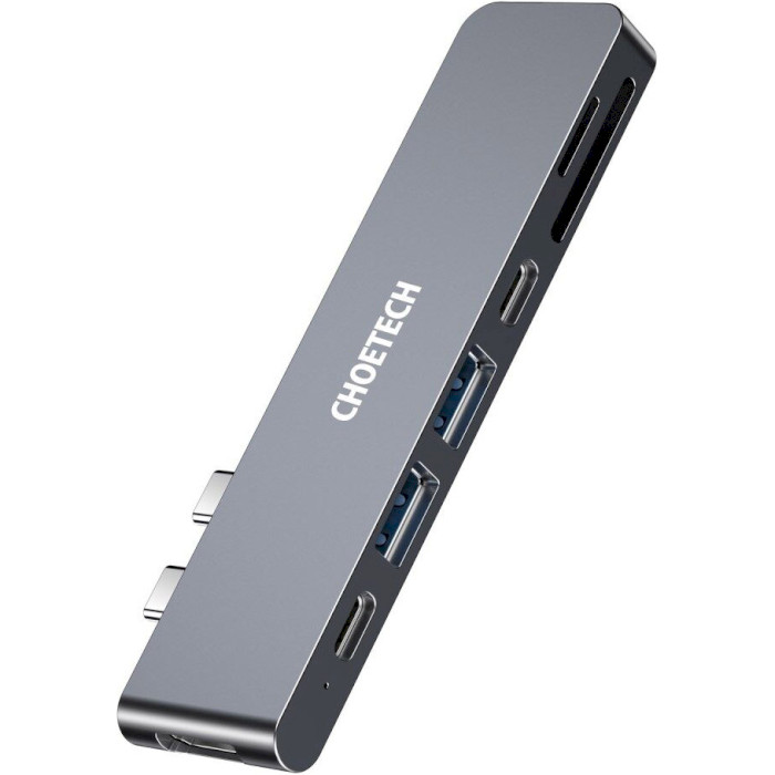 Порт-реплікатор CHOETECH HUB-M14 7-in-1 USB-C Hub Adapter with 4K HDMI, 2xUSB 3.0, 100W USB-C