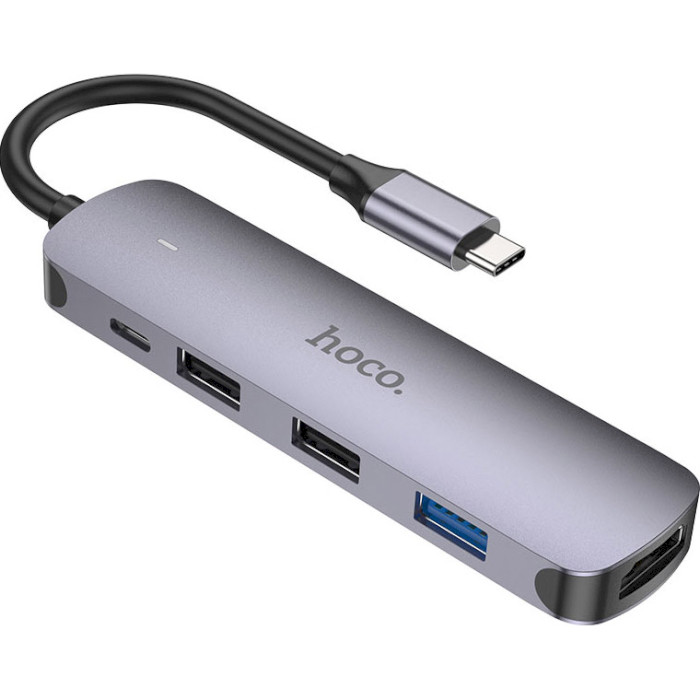 Порт-реплікатор HOCO HB27 Type-C to HDTV+USB3.0+USB2.0*2+PD