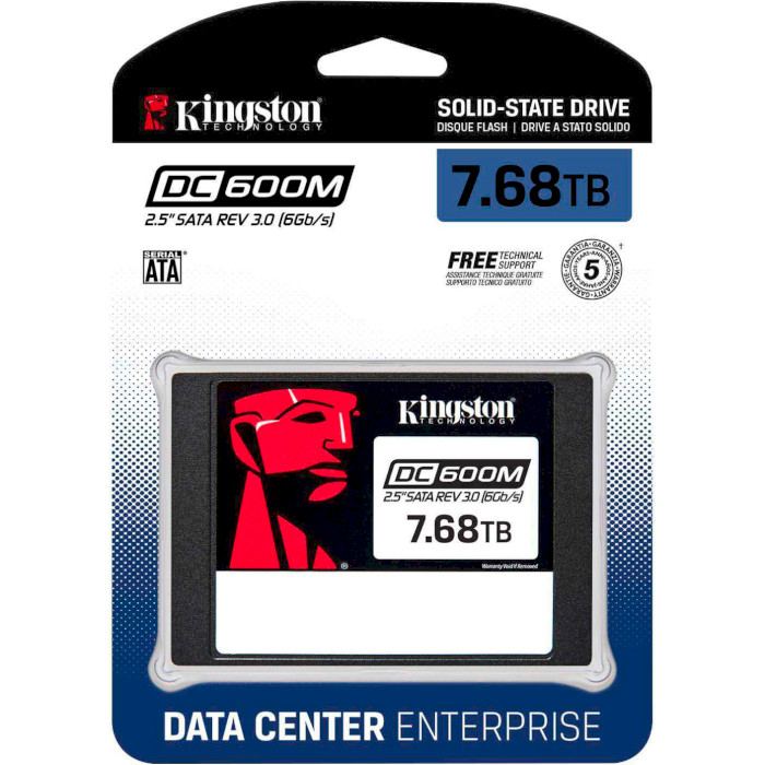 SSD диск KINGSTON DC600M 7.68TB 2.5" SATA (SEDC600M/7680G)
