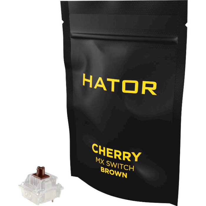 Набір перемикачів HATOR Cherry MX Hotswap Switch Brown 10 шт (HTS-124)