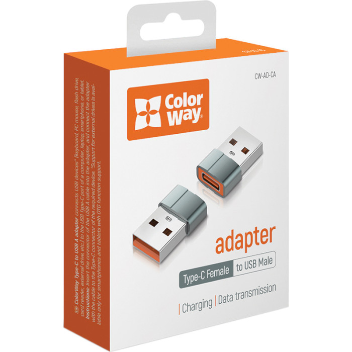 Адаптер COLORWAY Type-CF to USB-AM Gray (CW-AD-CA)