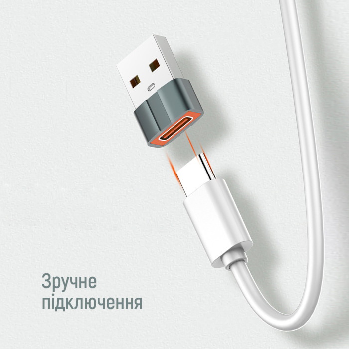 Адаптер COLORWAY Type-CF to USB-AM Gray (CW-AD-CA)