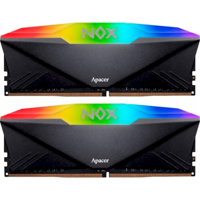 Модуль пам'яті APACER Nox RGB Black DDR4 3200MHz 16GB Kit 2x8GB (AH4U16G32C28YNBAA-2)