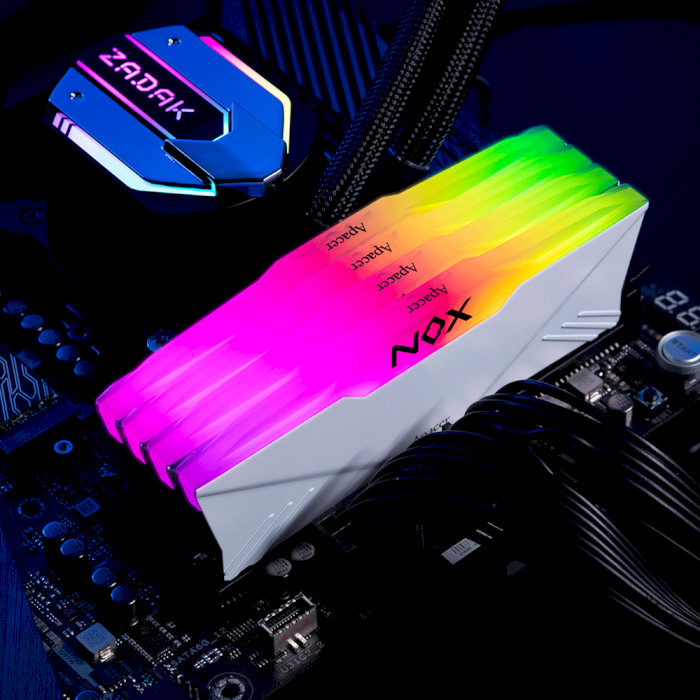 Модуль пам'яті APACER Nox RGB White DDR4 3200MHz 16GB Kit 2x8GB (AH4U16G32C28YNWAA-2)