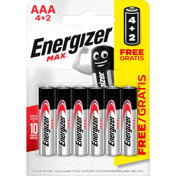 Батарейка ENERGIZER Max AAA 6шт/уп (E303328200)