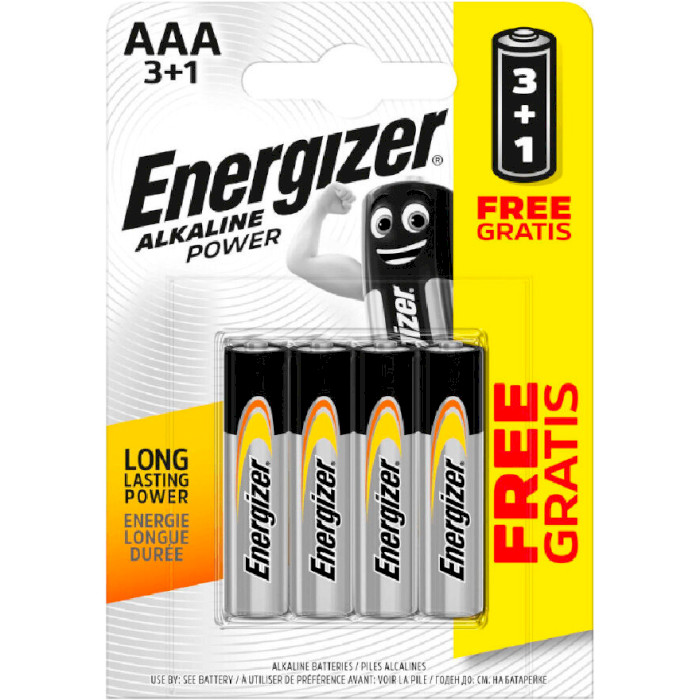 Батарейка ENERGIZER Alkaline Power AAA 4шт/уп (6429529)
