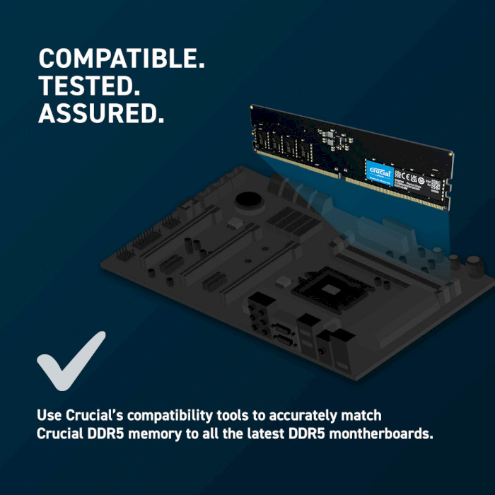 Модуль памяти CRUCIAL DDR5 4800MHz 64GB Kit 2x32GB (CT2K32G48C40U5)