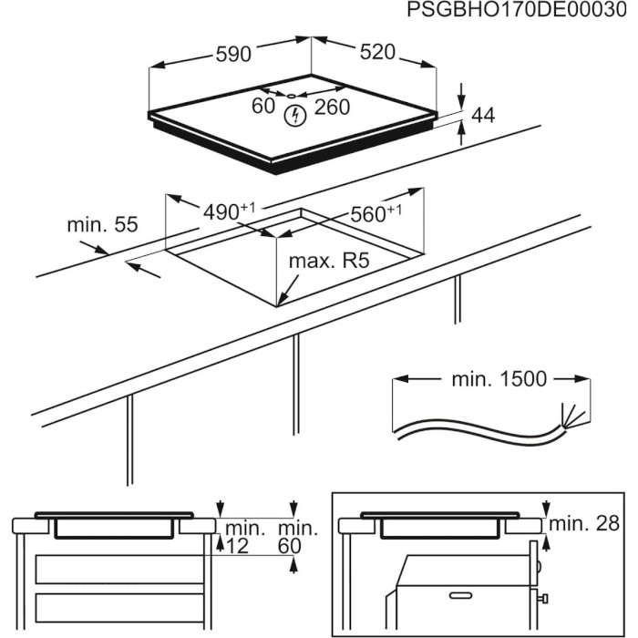 Варочная поверхность индукционная ELECTROLUX EIP6446