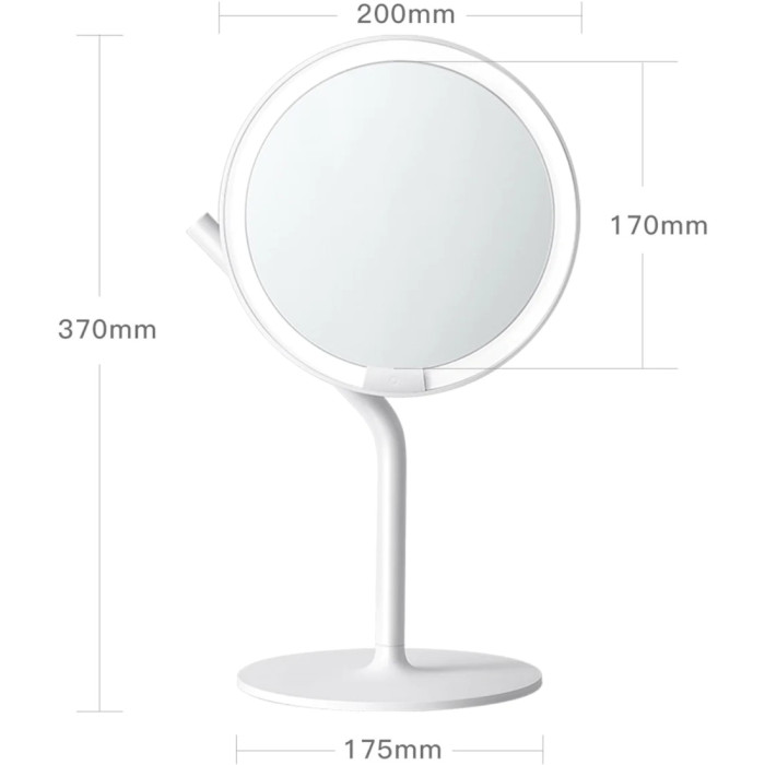 Косметичне дзеркало XIAOMI AMIRO Mini 2 Desk Makeup Mirror White (AML117-W)