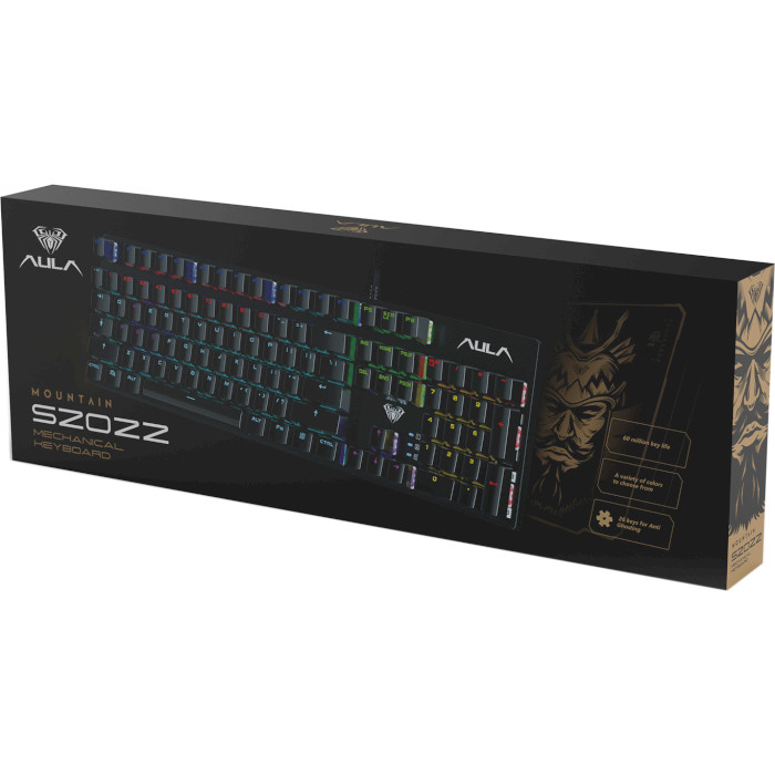 Клавиатура AULA Mountain S2022 KRGD Blue Switch Black (6948391240527)