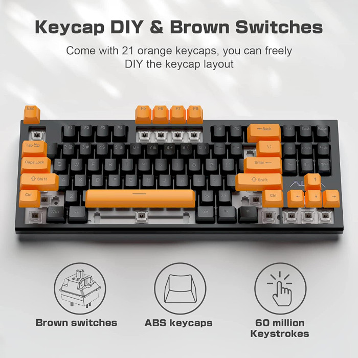 Клавиатура AULA F3032 KRGD Brown Switch Black (6948391201740)