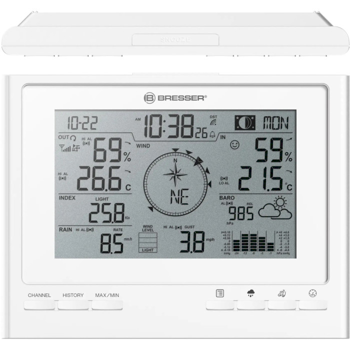 Метеостанція BRESSER 7-in-1 Exclusive Line Weather Center Climate Scout (7003100GYE000)