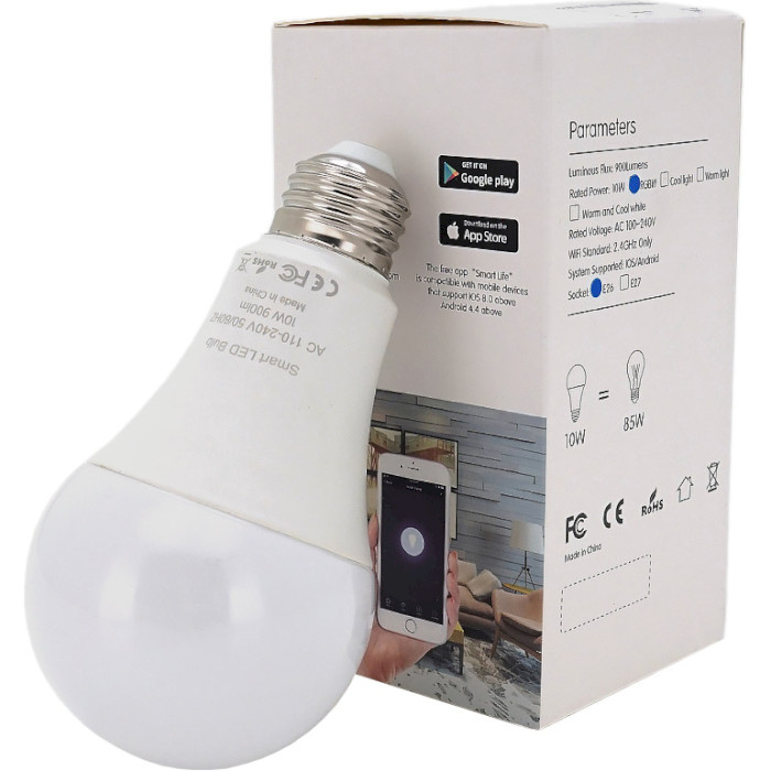 Розумна лампа YOSO Smart LED Bulb 7 RGB E27 7W 2700-6500K