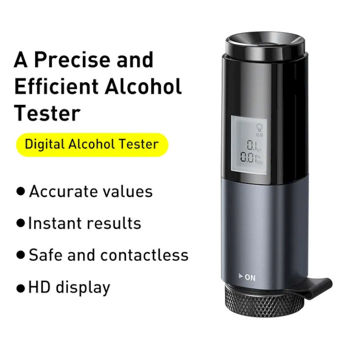 Алкотестер BASEUS Digital Alcohol Tester Black (CRCX-01)