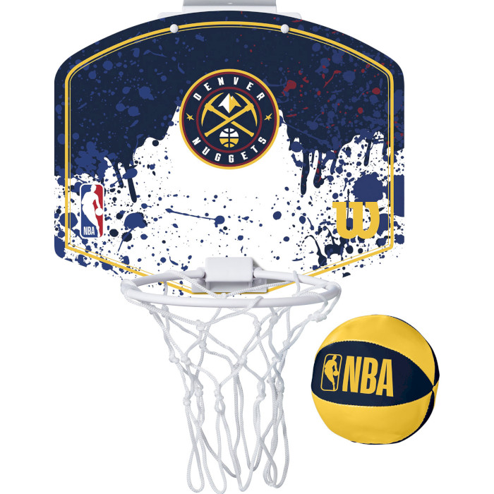 Набор баскетбольный WILSON NBA Team Mini Hoop Denver Nuggets (WTBA1302DEN)