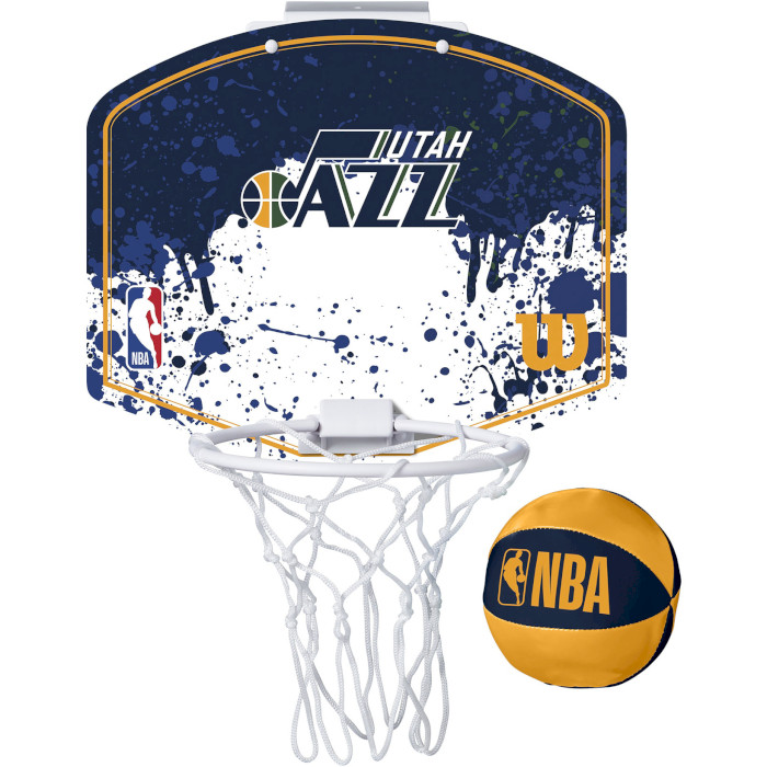Набор баскетбольный WILSON NBA Team Mini Hoop Utah Jazz (WTBA1302UTA)