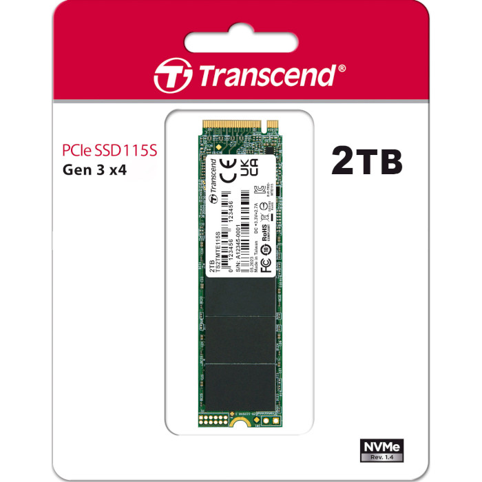 SSD диск TRANSCEND MTE115S 2TB M.2 NVMe (TS2TMTE115S)