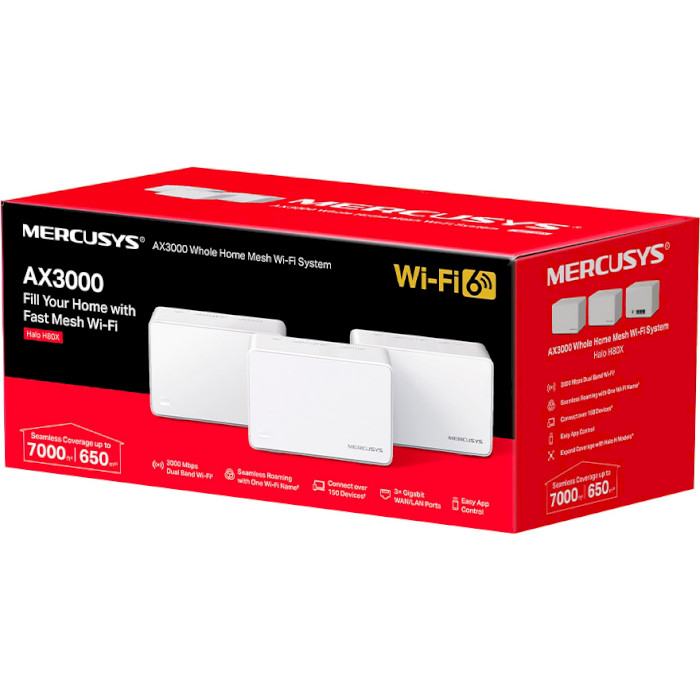 Wi-Fi Mesh система MERCUSYS Halo H80X 3-pack