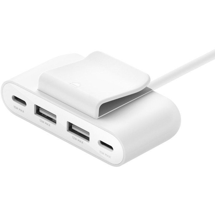 Зарядное устройство BELKIN BoostCharge 4-Port USB Power Extender White w/USB-C cable (BUZ001BT2MWHB7)
