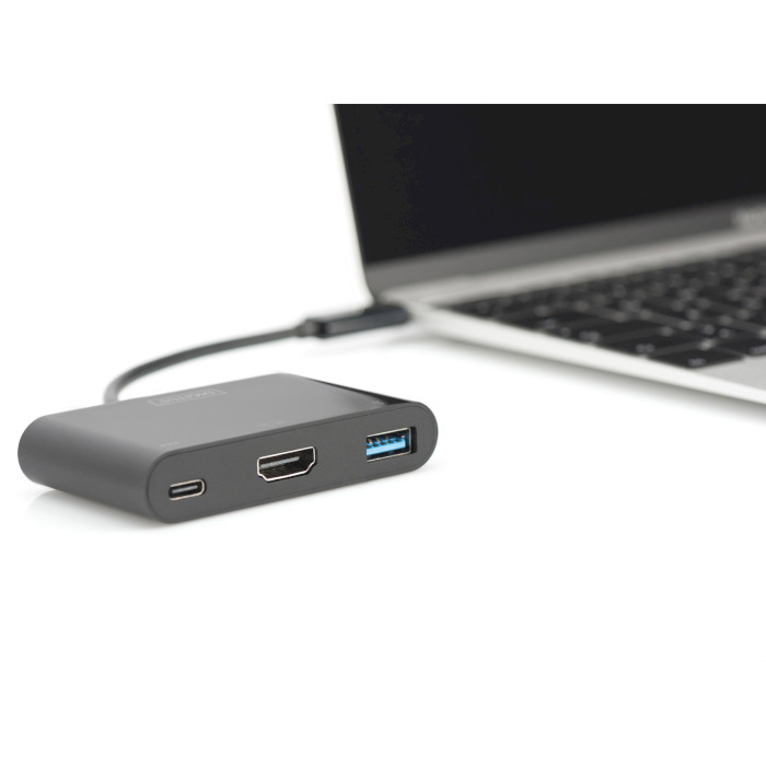 Порт-репликатор DIGITUS USB-C to HDMI/USB3.0/PD60W Black (DA-70855)