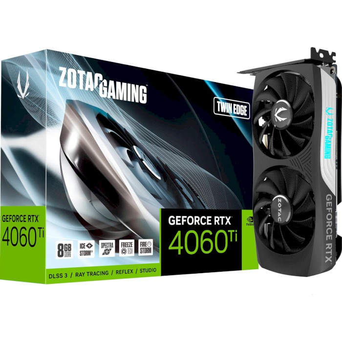 Відеокарта ZOTAC Gaming GeForce RTX 4060 Ti 8GB Twin Edge (ZT-D40610E-10M)