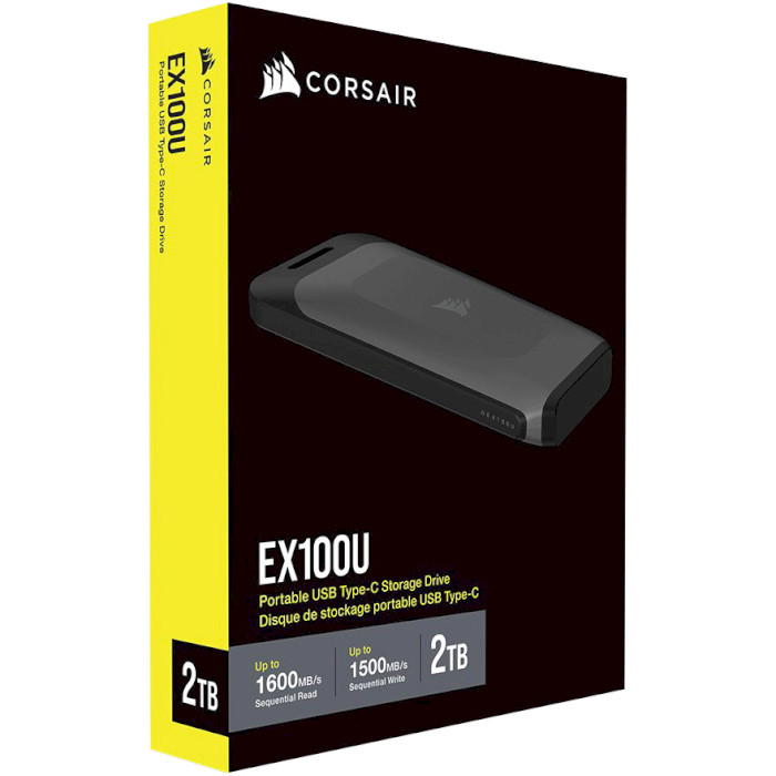 Портативный SSD диск CORSAIR EX100U 2TB USB3.2 Gen2x2 (CSSD-EX100U2TB)