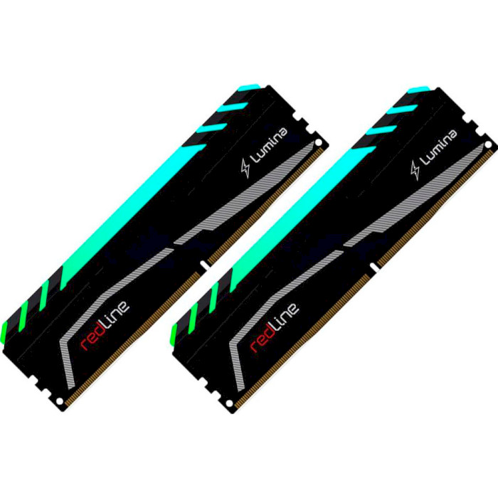 Модуль пам'яті MUSHKIN Redline Lumina RGB Black DDR4 3200MHz 16GB Kit 2x8GB (MLA4C320GJJM8GX2)