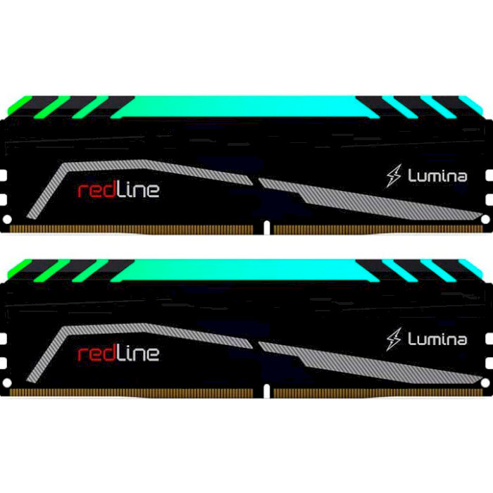 Модуль пам'яті MUSHKIN Redline Lumina RGB Black DDR4 3600MHz 64GB Kit 2x32GB (MLA4C360JNNM32GX2)