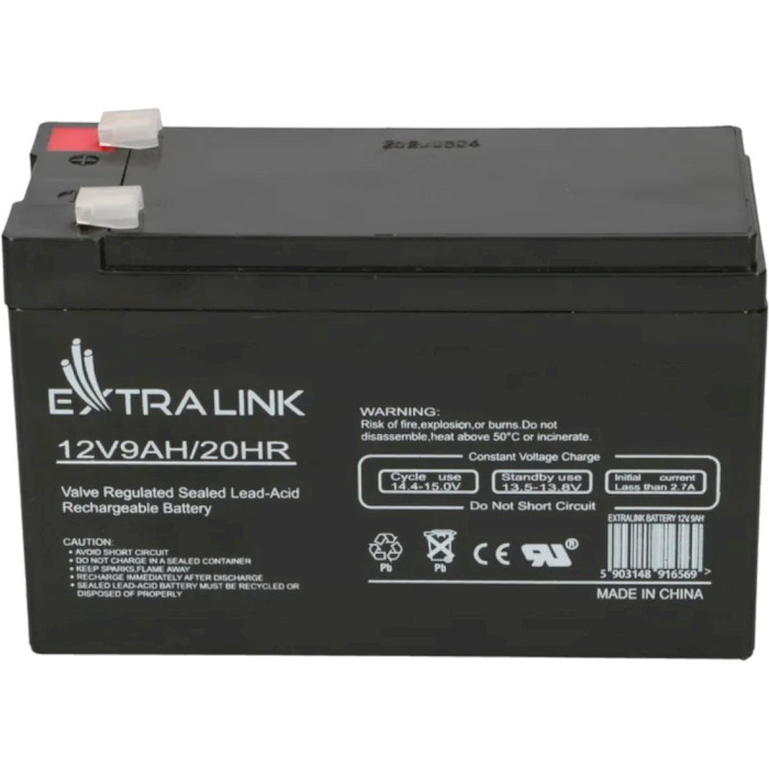Акумуляторна батарея EXTRALINK EX.16569 (12В, 9Агод)