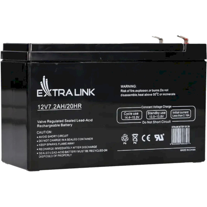 Акумуляторна батарея EXTRALINK EX.6327 (12В, 7.2Агод)