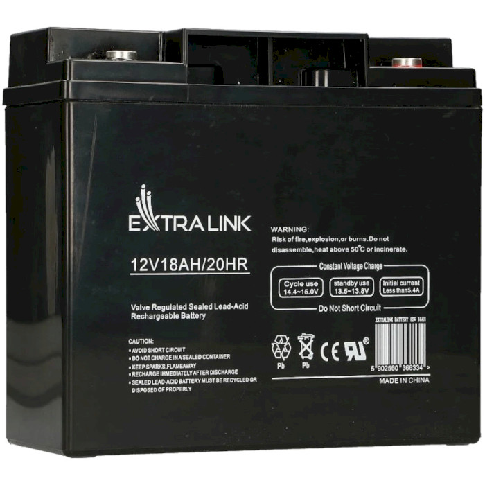 Акумуляторна батарея EXTRALINK EX.6334 (12В, 18Агод)