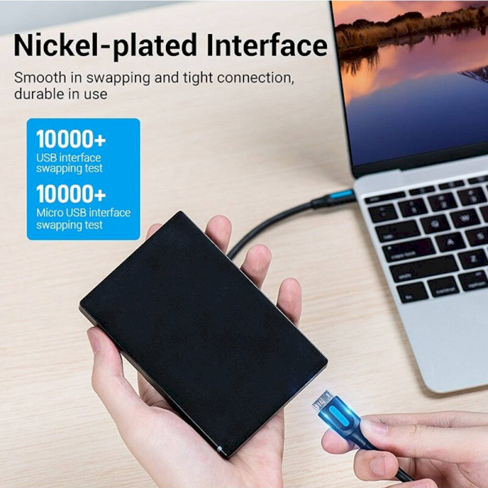 Кабель VENTION USB3.0 CM/Micro-BM 0.5м Black (CQABD)