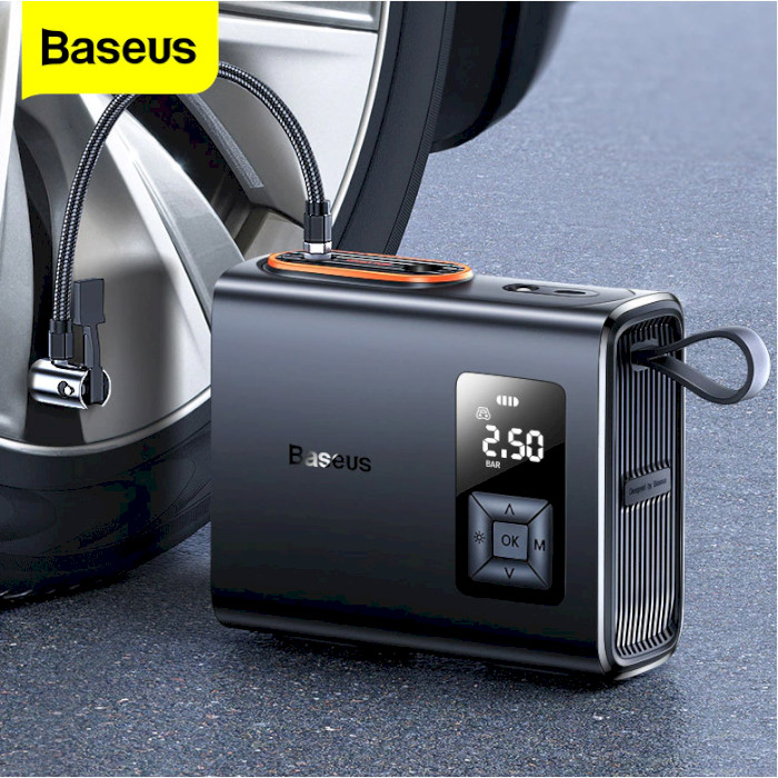 Автокомпресор BASEUS EnergyPump Mega Series Dual Cylinder Wireless Inflator (CRNL060001)