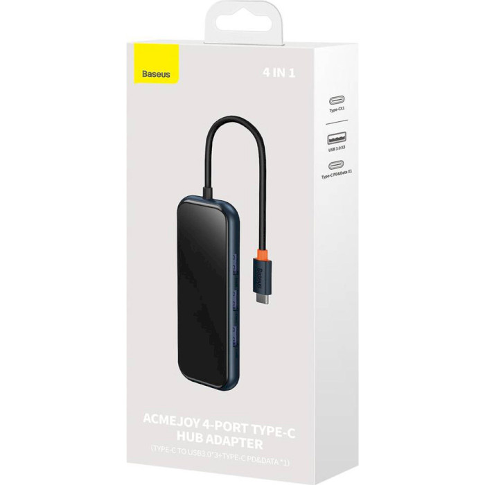 USB-хаб BASEUS AcmeJoy 4-Port Type-C Hub Adapter Dark Gray (WKJZ010013)