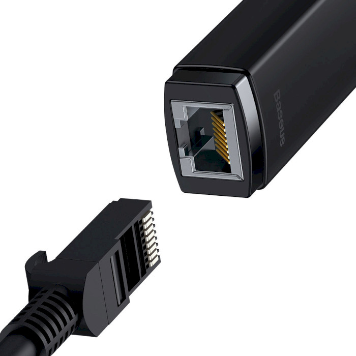 Сетевой адаптер BASEUS Lite Series RJ-45 LAN Port Ethernet Adapter Black (WKQX000001)