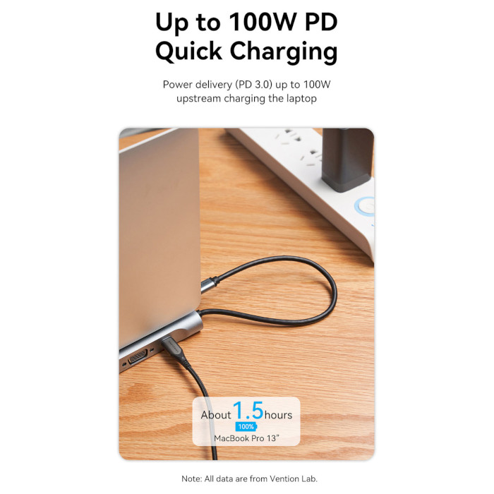 Док-станція для ноутбука VENTION 12-in-1 USB-C to DP/HDMI/VGA/USB-C3.1/USB3.0x2/USB2.0/RJ-45/SD/TF/TRRS/PD (THSHC)