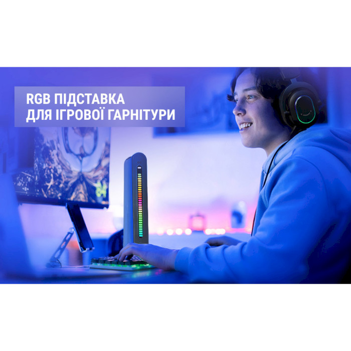 Підставка для навушників з USB-хабом FIFINE S3 RGB Headset Stand