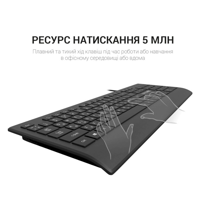 Клавіатура OFFICEPRO SK360 Black