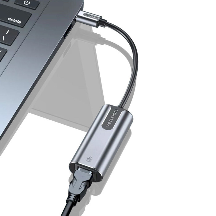 Мережевий адаптер VENTION USB-C to Gigabit Ethernet Adapter Gray