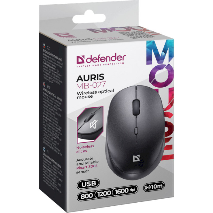 Мышь DEFENDER Auris MB-027 Black (52027)