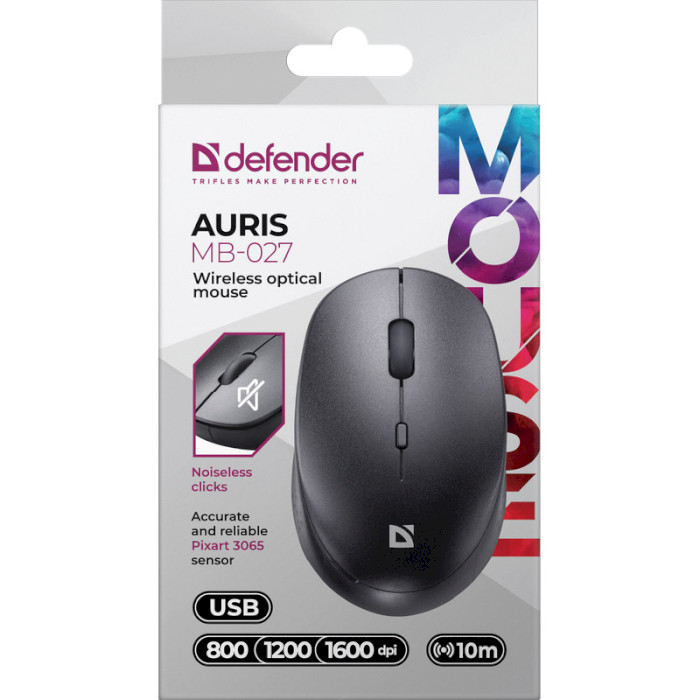Мышь DEFENDER Auris MB-027 Black (52027)