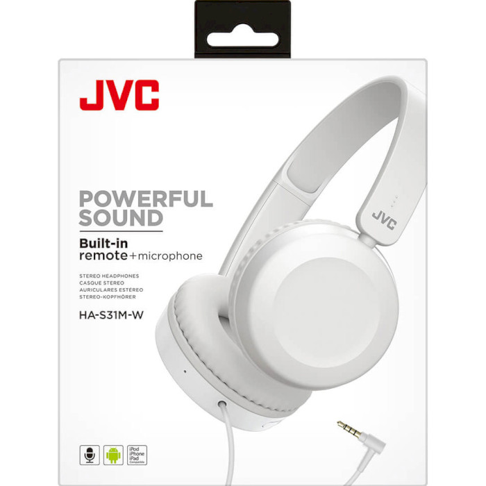 Навушники JVC HA-S31M White