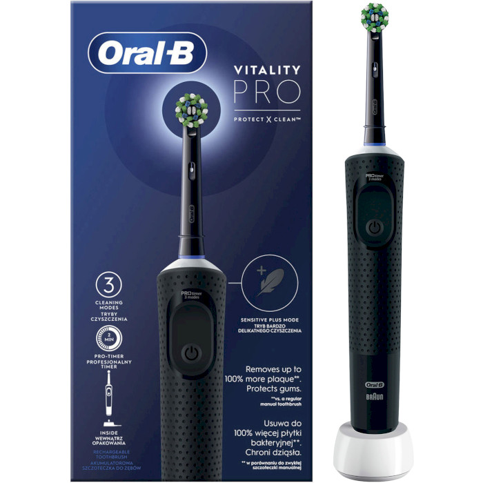 Электрическая зубная щётка BRAUN ORAL-B Vitality Pro Protect X Clean D103.413.3 Black