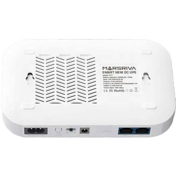 ИБП для роутера MARSRIVA KP2 DC+PoE+USB out, 5V/9V/12V 18W 10000mAh (37Wh) Li-Pol