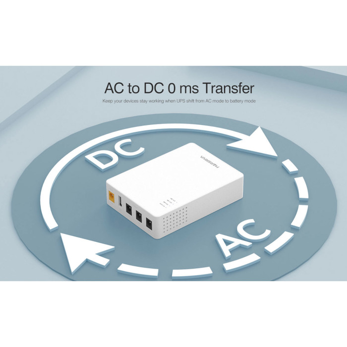 ДБЖ для роутера MARSRIVA KP3 3xDC+PoE+USB out, 5V/9V/12V 18W 10000mAh (37Wh) Li-Pol